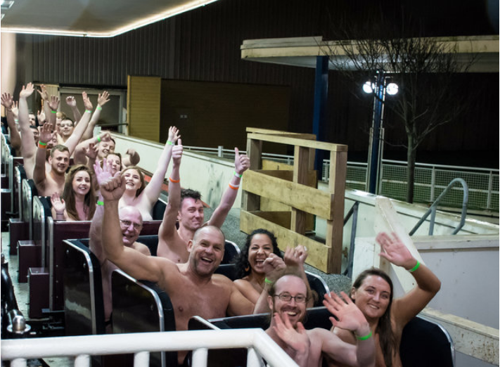 Nudist On Roller Coaster - Naked fun â€“ Naturistplace Blog